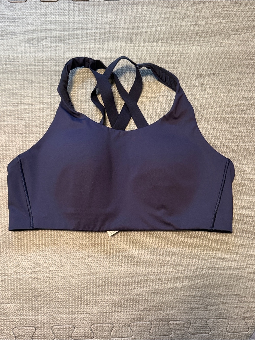 Women's Lululemon High-Neck Strappy Sports Bra - Navy